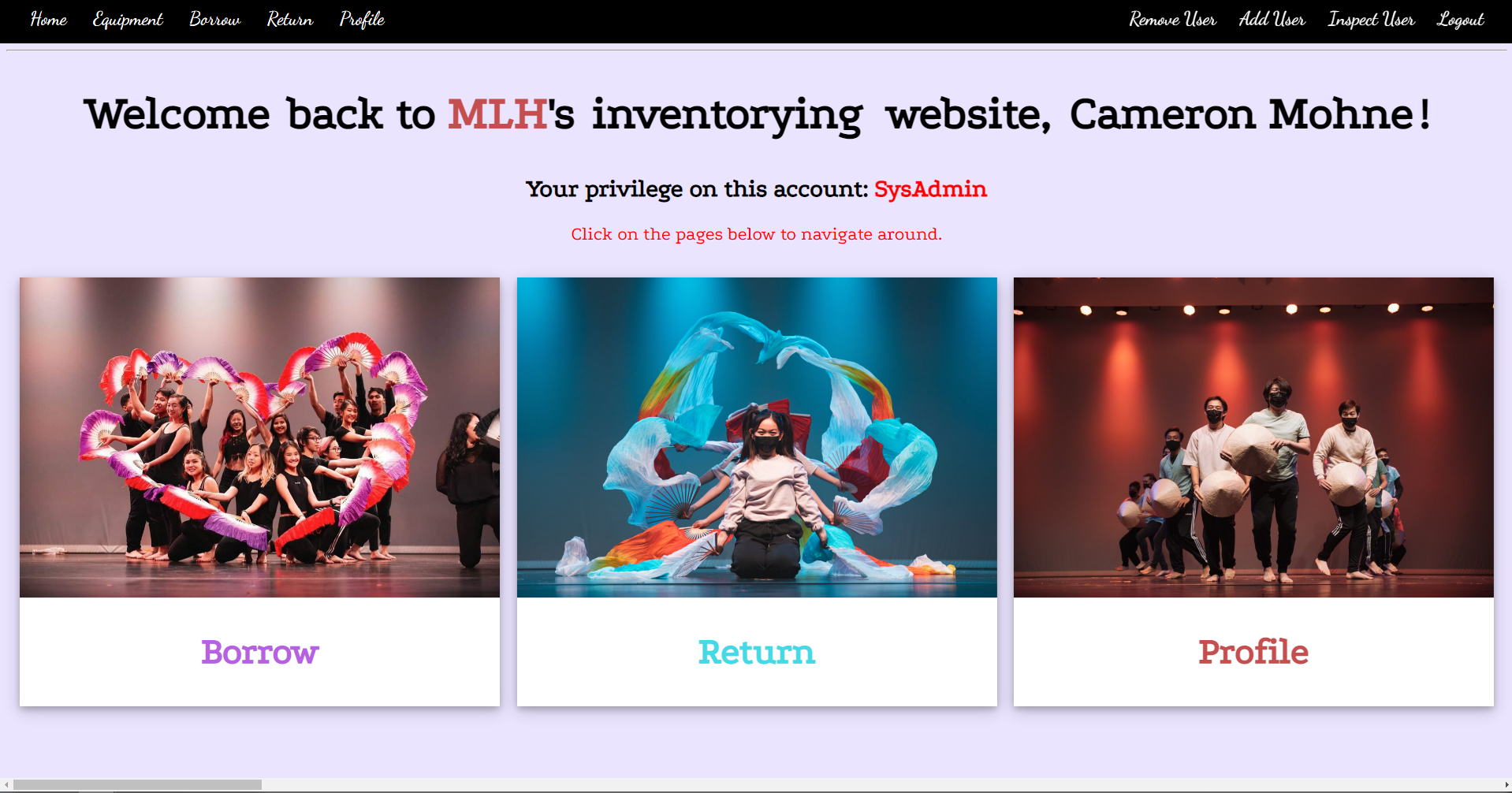 Front page of the Mua Lac Hong inventorying website