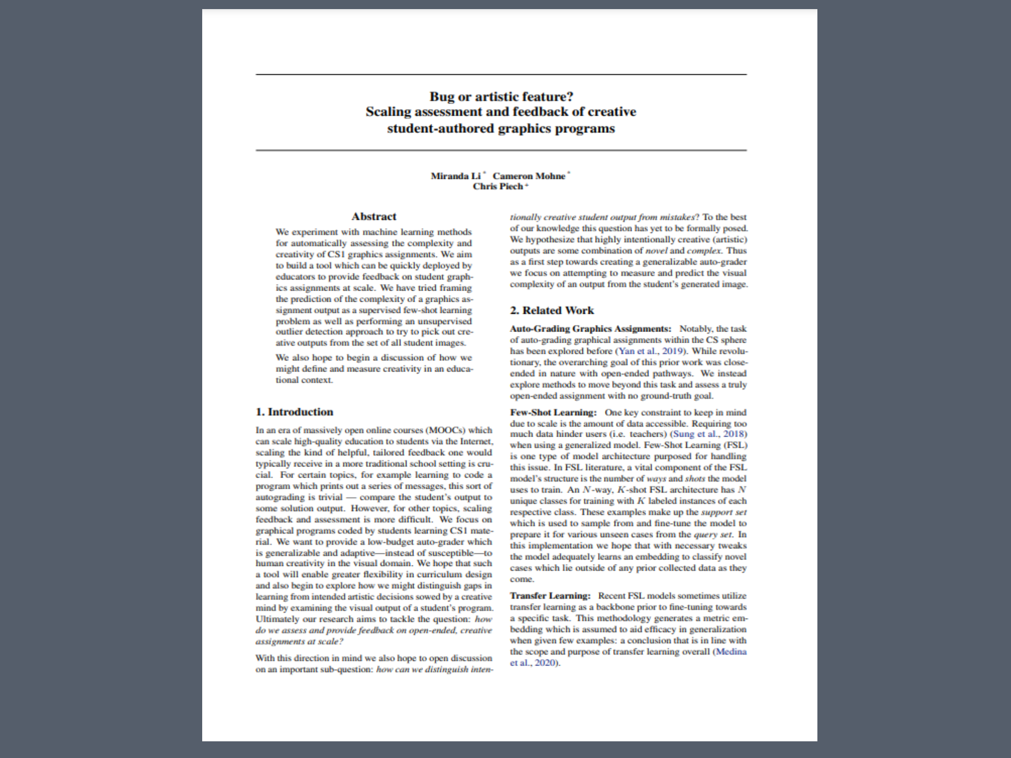 Image showcasing the front page of a research paper