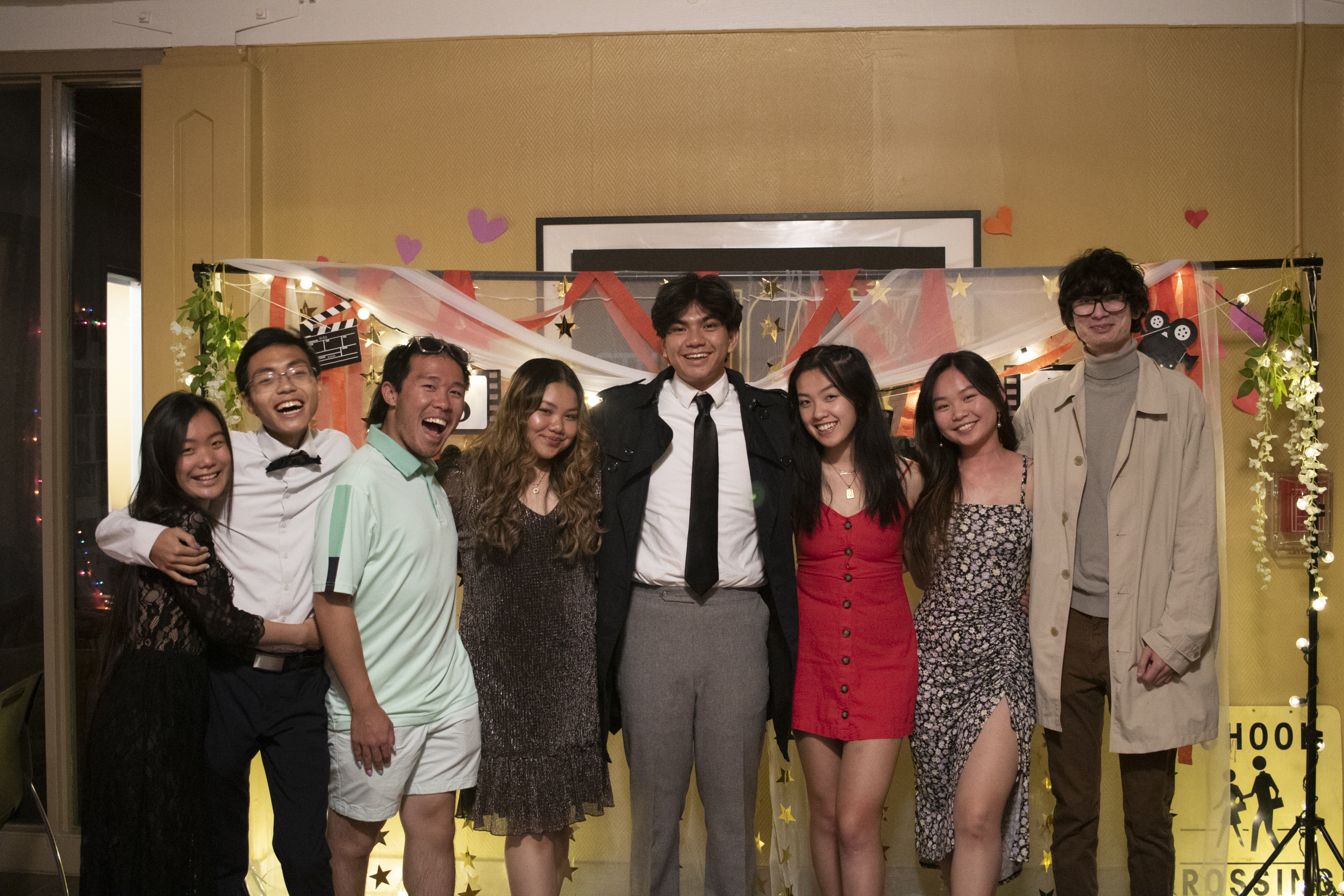 Image of me with my fellow co-chairs and interns at our end-of-year banquet